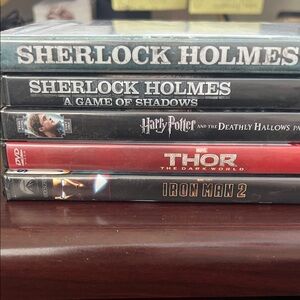 5 DVD Collection: Sherlock Holmes, Harry Potter, Thor, Iron Man 2